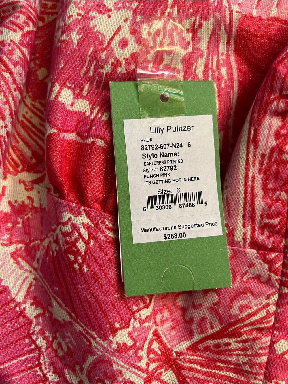 $258 Lilly Pulitzer Sari Dress - It’s Getting Hot In Here, Size 6 - Picture 6 of 9